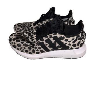 Adidas leopard print Black and White Sneakers size 7.5
